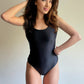 ONE-PIECE SWIMSUIT - BLACK